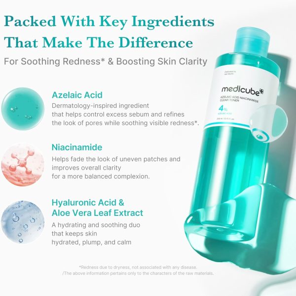 تونر روشن‌کننده آزلائیک اسید و نیاسینامید مدی‌کیوب - تصویر 2