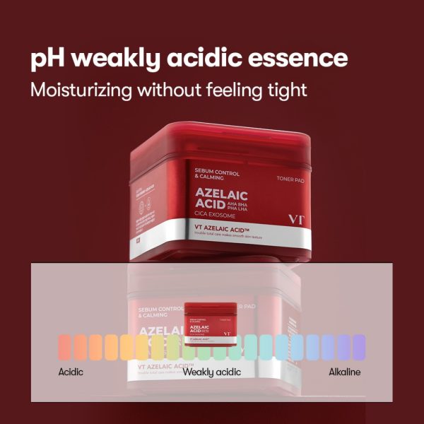 پد تونر مراقبتی آزلائیک اسید وی تی کازمتیکس - تصویر 2